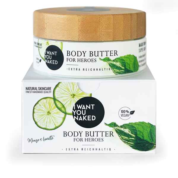 Body Butter FOR HEROES mit Minze & Limette