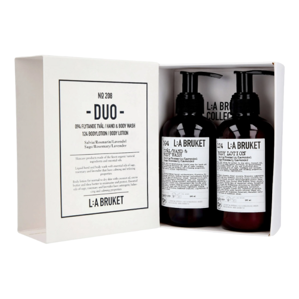 No. 208 NEW Duo-kit Liquid Soap & Bodylotion Sage/Rosemary/Lavender 190 ml