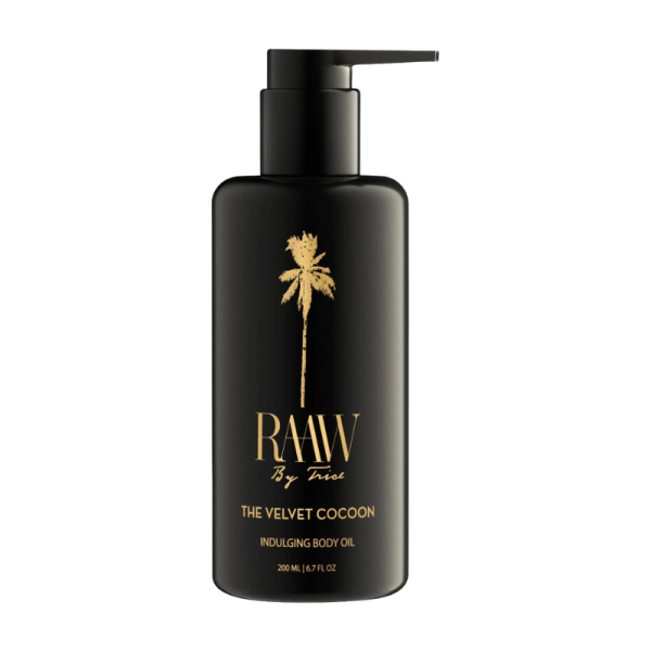 raaw by trice, raaw by trice blackened santal, shower oil, thai massage öl