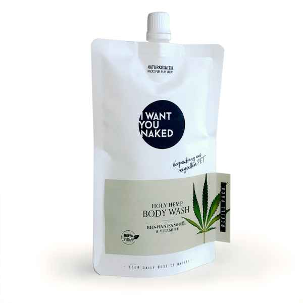 HOLY HEMP Body Wash mit Bio-Hanfsamenöl 1000ml Refill